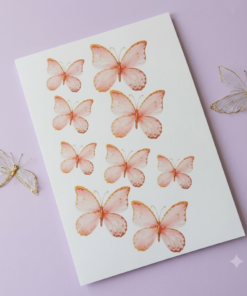 Printed Butterfly Peach Color