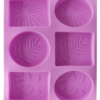 Silicone Mold Soap Oval & Square 6 Cavity
